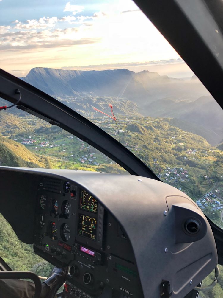 baptême hélicoptère ile de la réunion