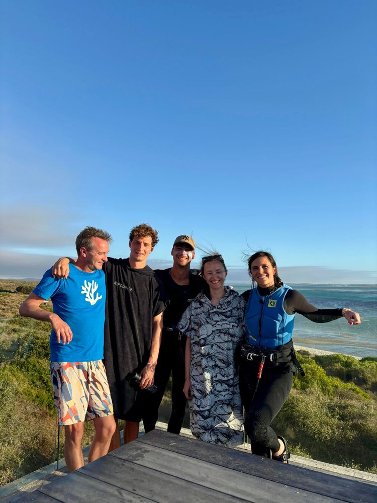 Kite surf au Cap au Lagon Langebaan, Cape Town, Afrique du Sud 