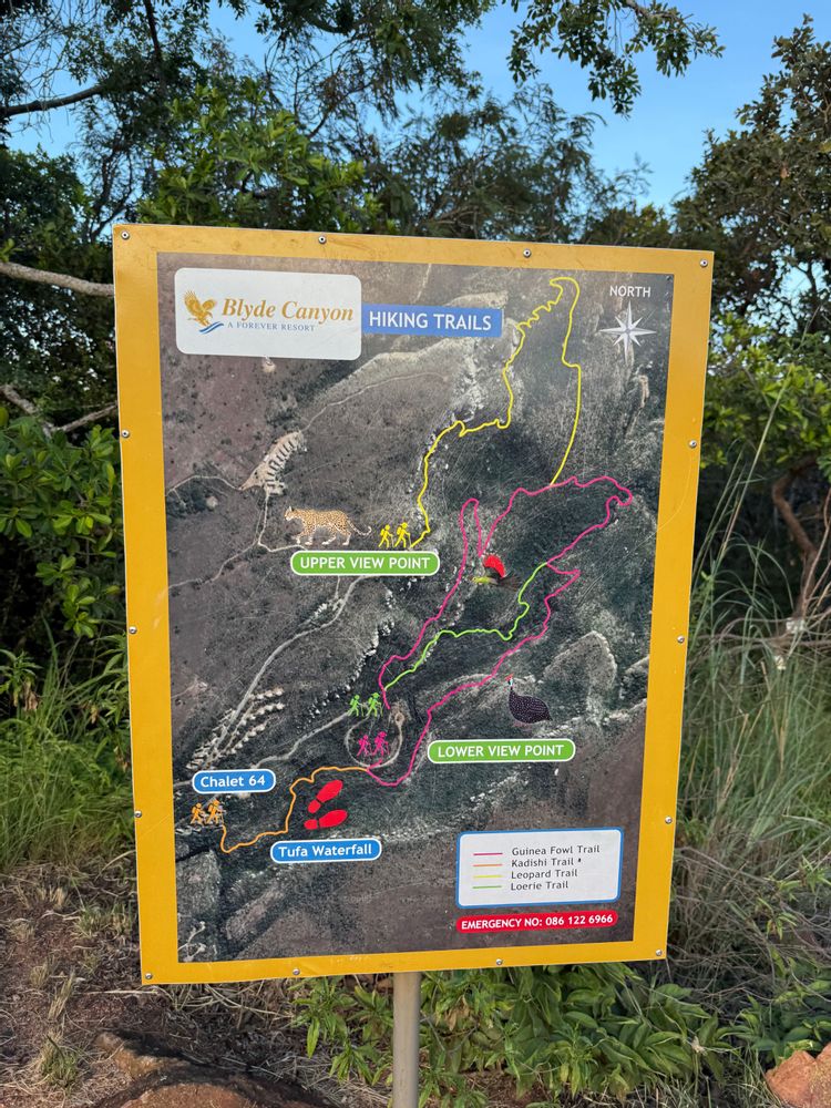 Carte Leopard Trail Blyde River Canyon Afrique du Sud