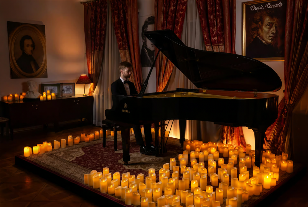 Concert Chopin piano bougie Cracovie