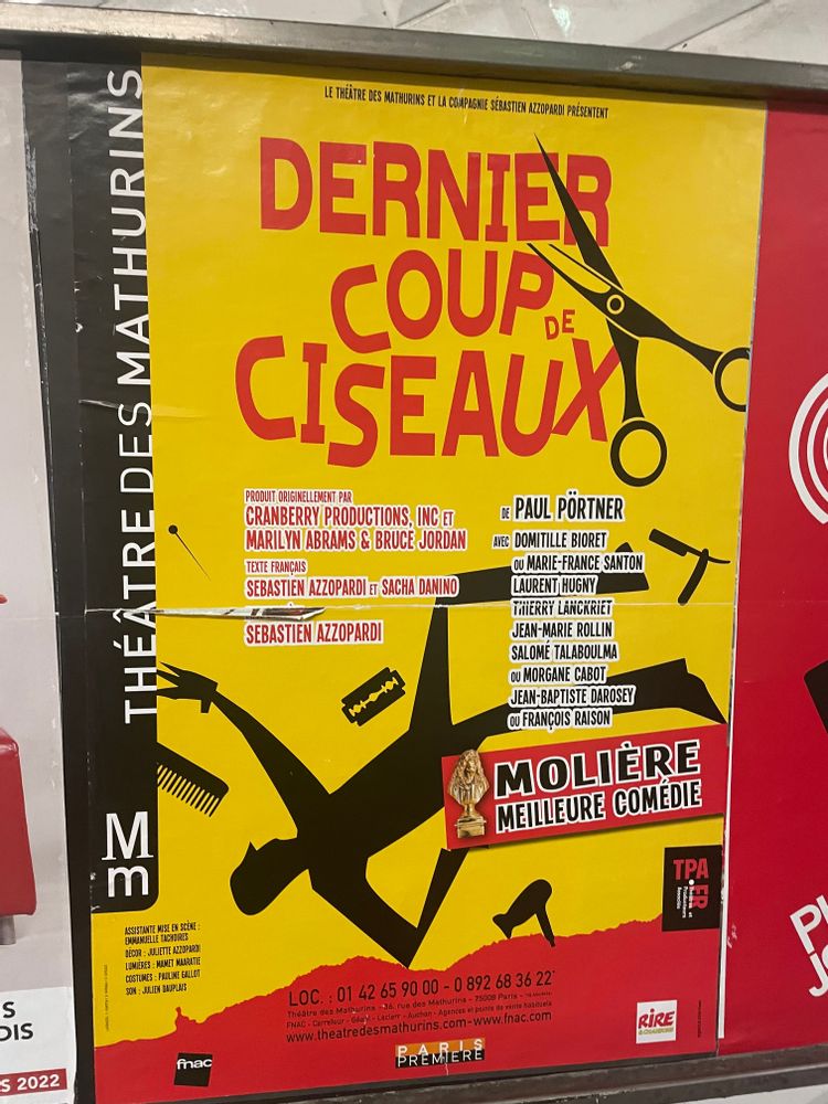 activités insolites paris derniers coups de ciseaux théâtre participatif
