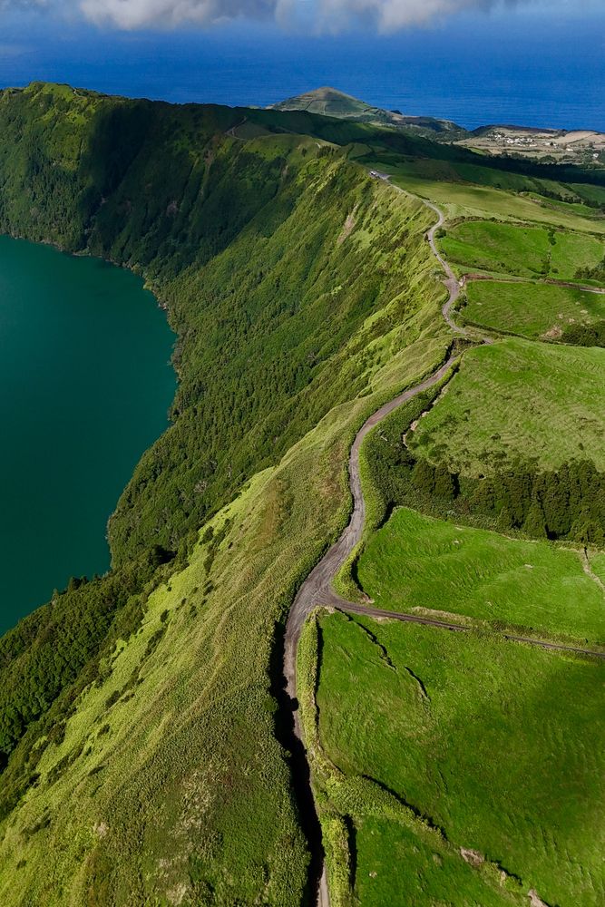 drone randonnée sete cidades cratères sao miguel açores