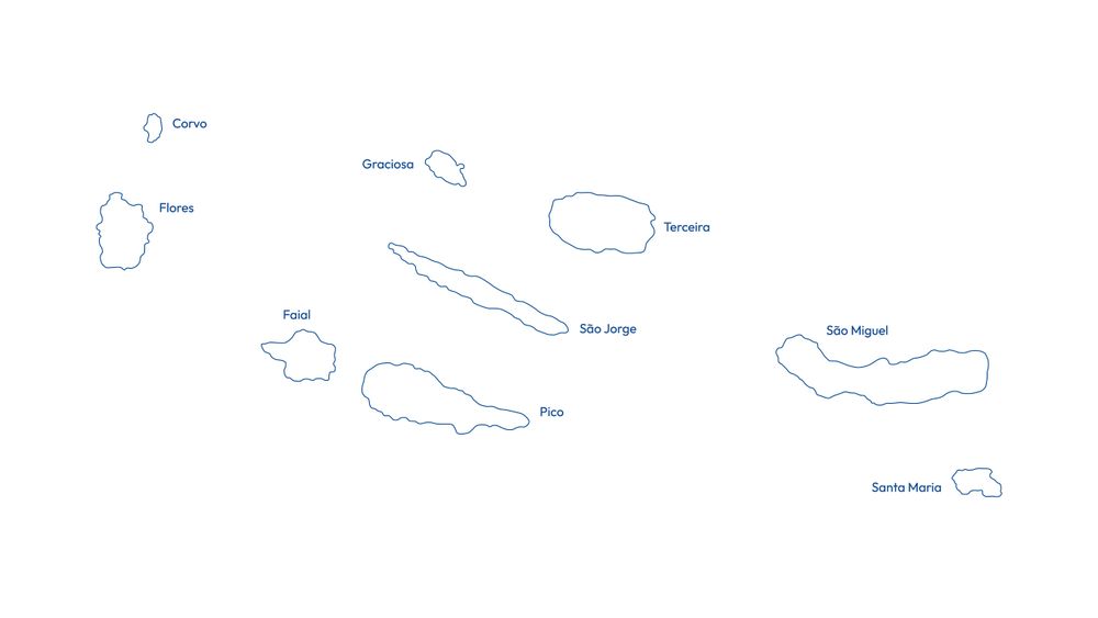 Carte de l'archipel des Açores