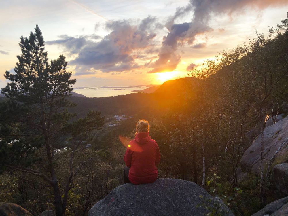 Preikestolen Randonnée Coucher de Soleil Norvège