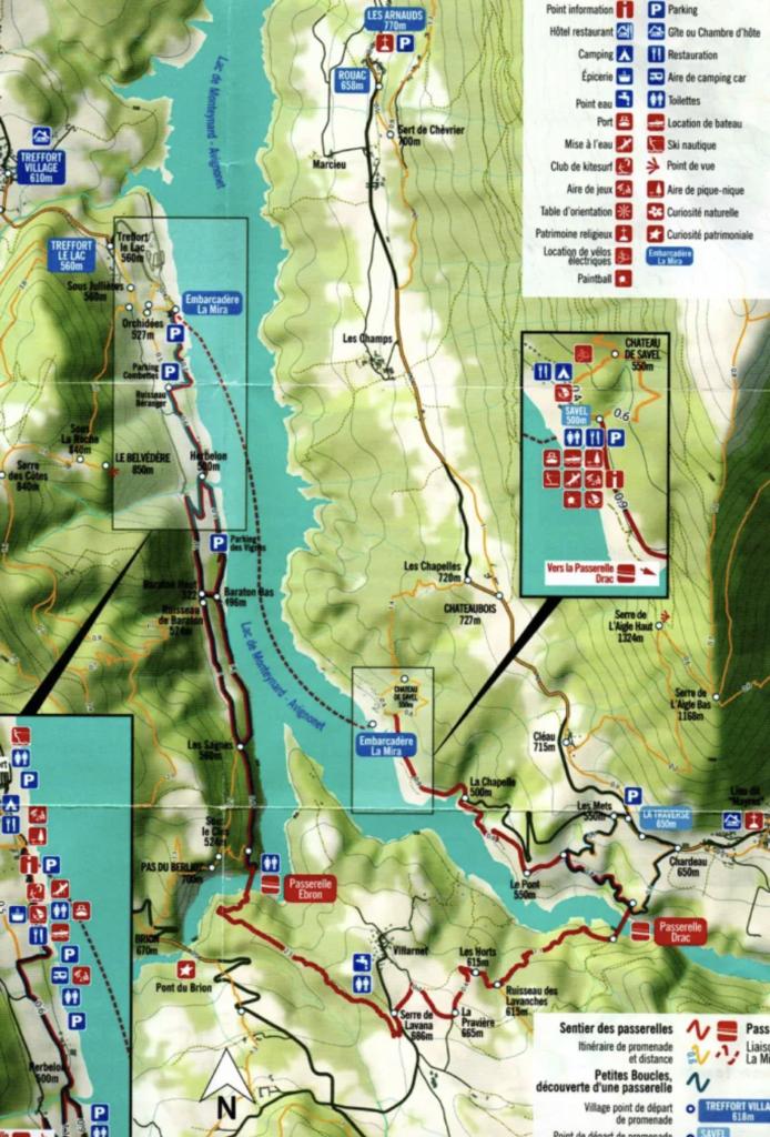 Carte passerelle randonnée