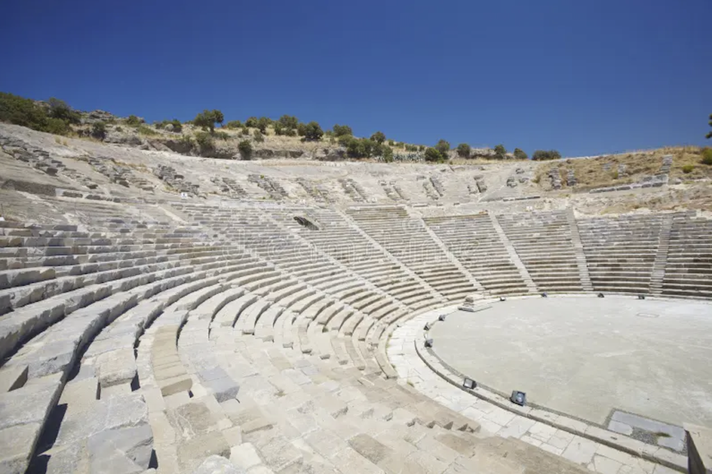 Vue sur le théâtre antique de Bodrum en Turquie