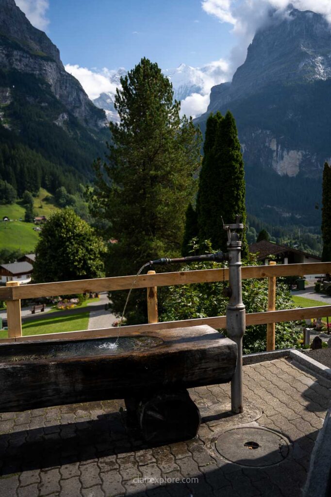 Grindelwald suisse lavoir fontaine