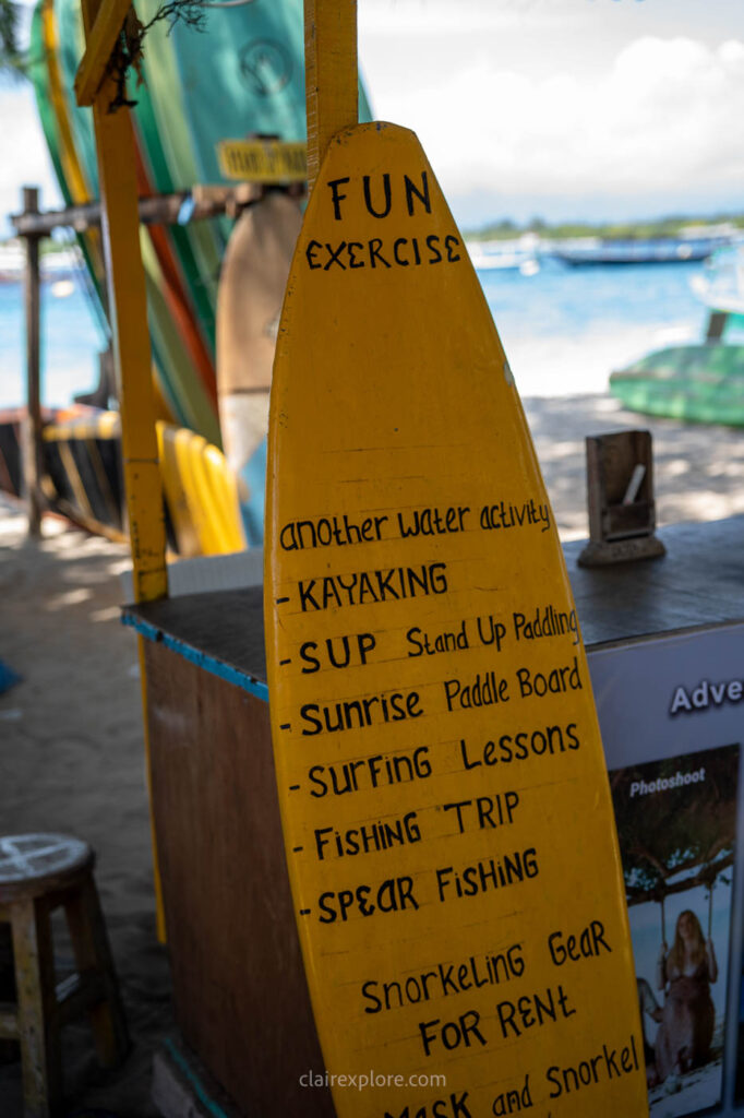 Gili trawangan indonesie clairexplore