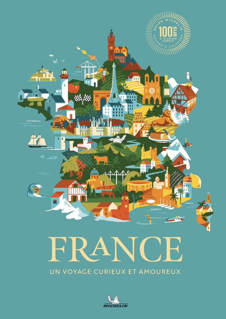 Couverture du livre France un voyage curieux et amoureux Michelin