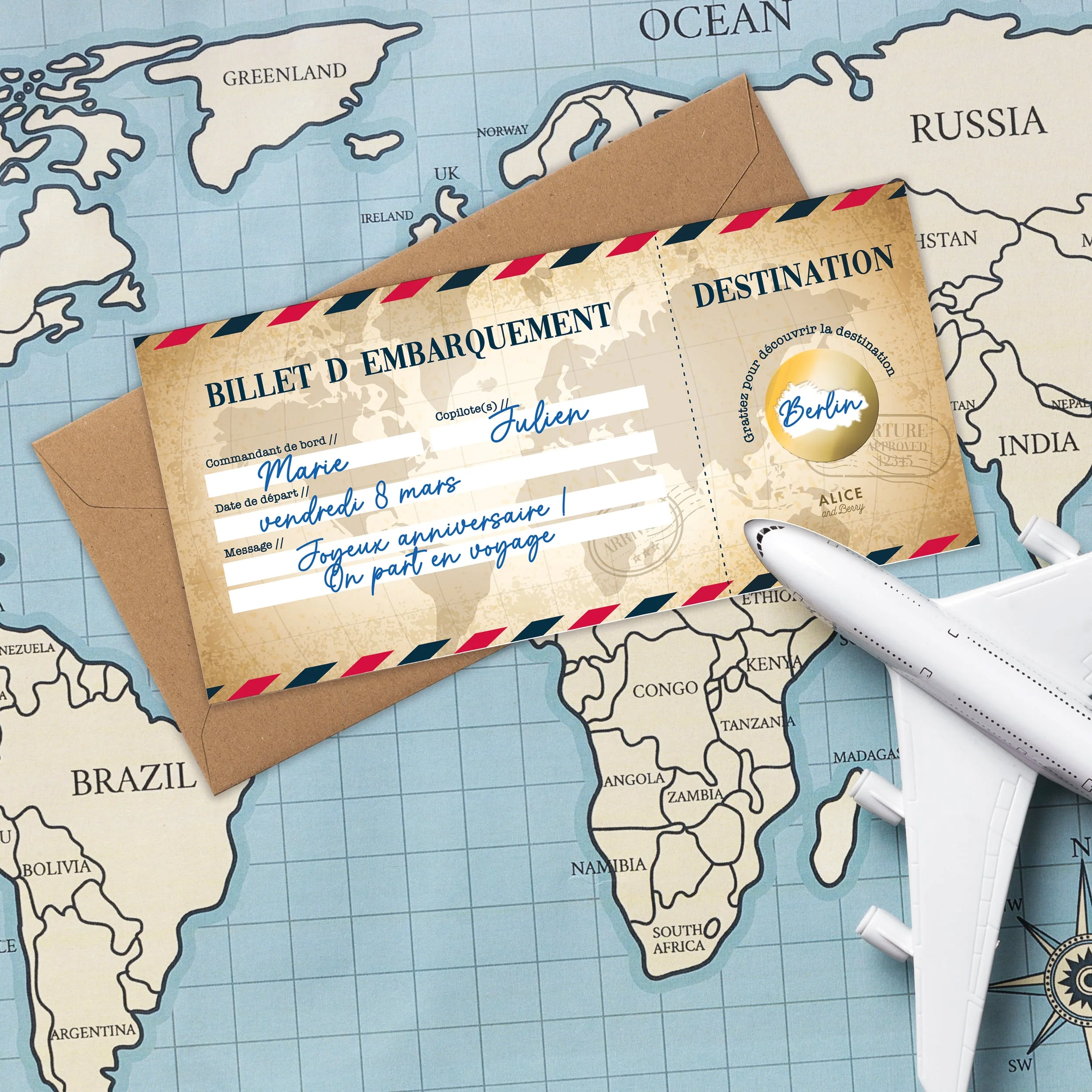Annoncer un voyage surprise : idées originales