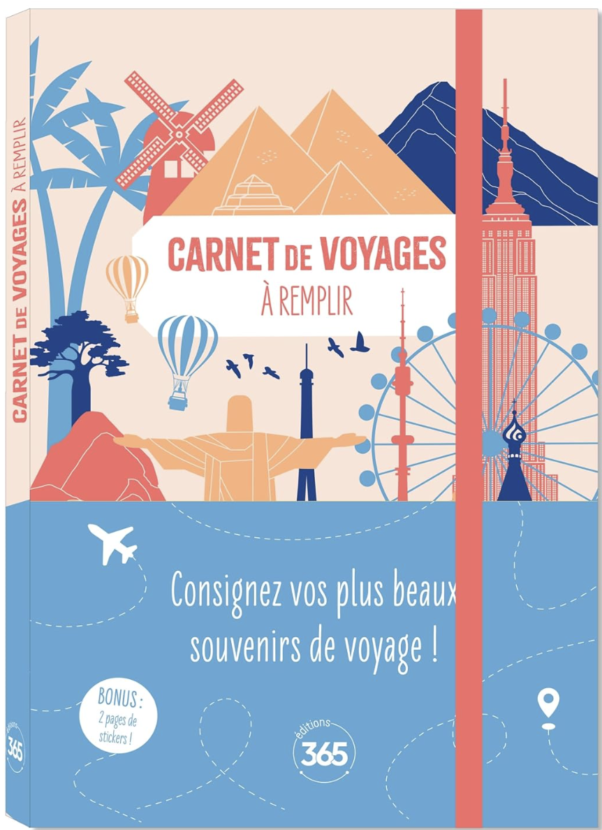 Couverture du Carnet de voyages à remplir des éditions 365