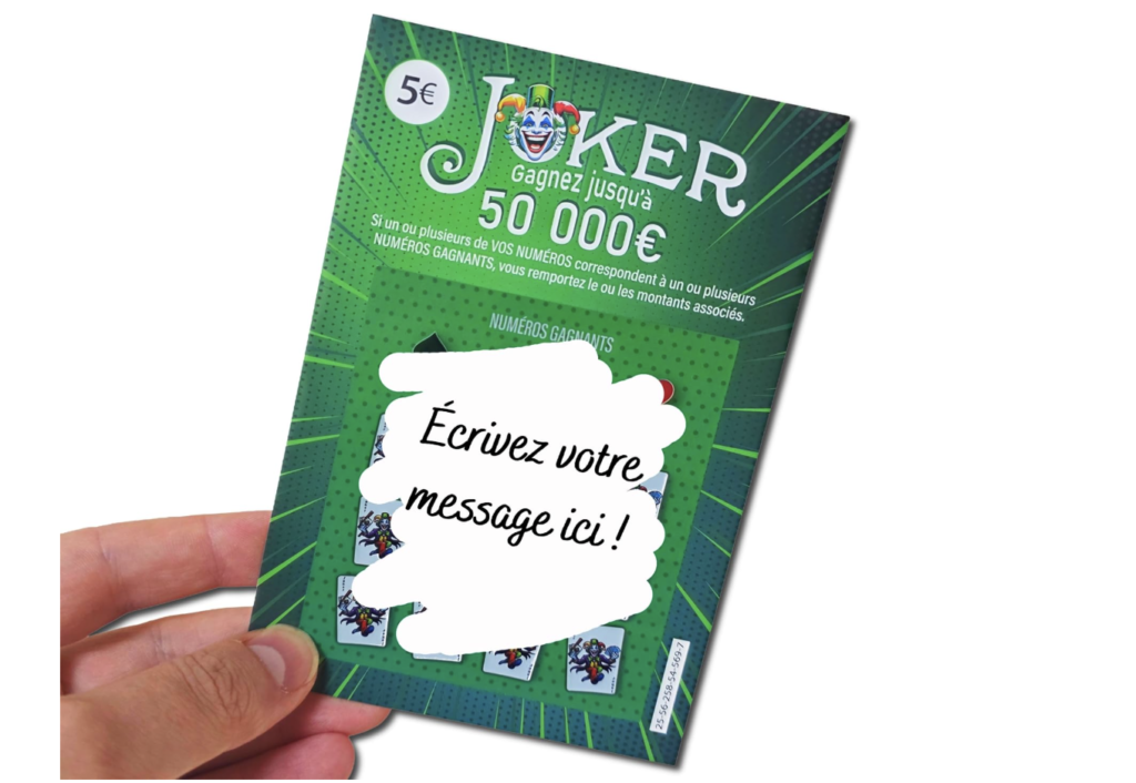 Faux ticket de loterie