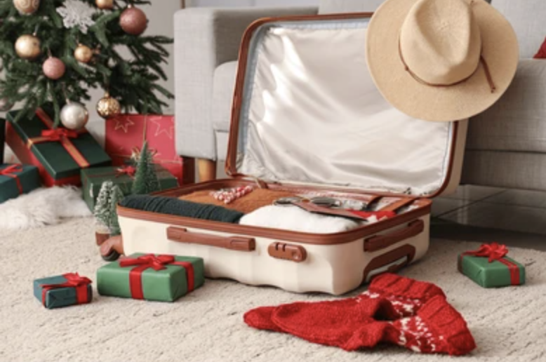 Valise noel ouverte